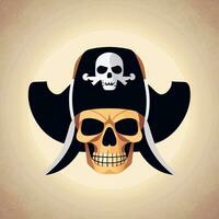 AI generated Pirate Icon Avatar Gamer Clip Art Sticker Decoration Simple Background photo