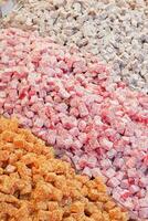 Turkish traditional sweet Turkish delight sold in the market photo