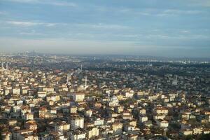 Arial View of Istanbul Asian Side Urban building blocks photo