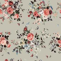 Textile floral and mix color deign vector