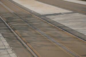 Tram Tracks in Urban Settings photo