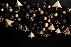 AI generated Christmas and New Year Concept. Christmas and New Year Background. Christmas and New Year Theme. Christmas Gift. New Year Party. Generative Ai. photo