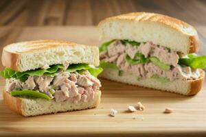 AI generated Tuna Salad Sandwich. Pro Photo