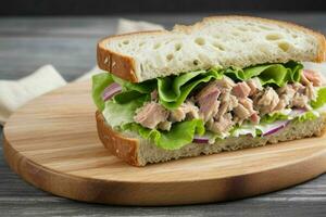 AI generated Tuna Salad Sandwich. Pro Photo