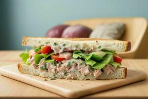 AI generated Tuna Salad Sandwich. Pro Photo