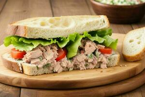 AI generated Tuna Salad Sandwich. Pro Photo