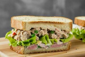 AI generated Tuna Salad Sandwich. Pro Photo