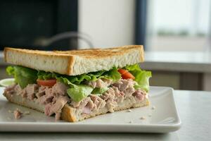 AI generated Tuna Salad Sandwich. Pro Photo