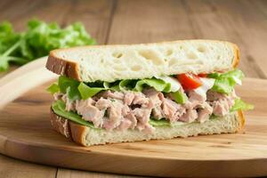AI generated Tuna Salad Sandwich. Pro Photo