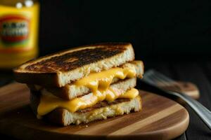 AI generated Grilled Cheese Sandwich. Pro Photo