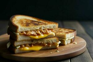 AI generated Grilled Cheese Sandwich. Pro Photo