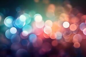 AI generated abstract bokeh lights background photo