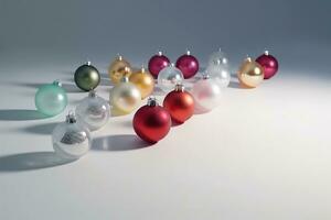 AI generated christmas baubles 3d model photo