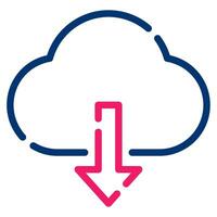 Cloud Download icon illustration vector