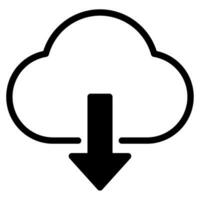 Cloud Download icon illustration vector