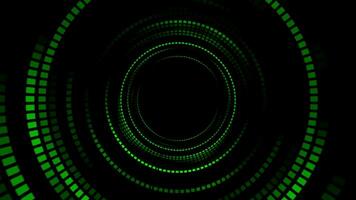 Abstract green light circle circuit data technology futuristic design animation video