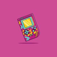 Game Boy retro in Flat Design nintendo console vector illustration