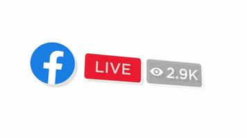 Facebook Live Watch Counter Counting Background video