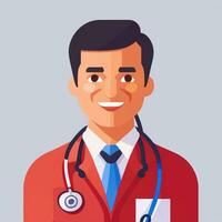 AI generated Doctor Medic Avatar Icon Clip Art Sticker Decoration Simple Background photo