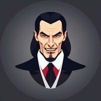 ai generado drácula vampiro avatar jugador icono acortar Arte pegatina decoración sencillo antecedentes foto