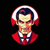 ai generado drácula vampiro avatar jugador icono acortar Arte pegatina decoración sencillo antecedentes foto