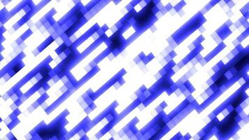 Abstract blue retro pixel hipster digital background made of moving energy brick squares on a black background video