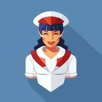 AI generated Sailor Avatar Icon Clip Art Sticker Decoration Simple Background photo