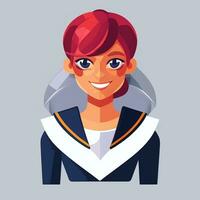 AI generated Sailor Avatar Icon Clip Art Sticker Decoration Simple Background photo