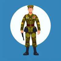 AI generated Soldier Avatar Potrait Icon Clip Art Sticker Decoration Simple Background photo