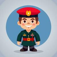 AI generated Soldier Avatar Potrait Icon Clip Art Sticker Decoration Simple Background photo