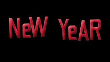 New year 2024 welcome greeting with red numbers. video