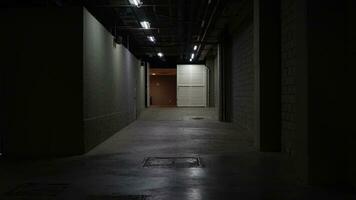 Dark and lonely hallway video
