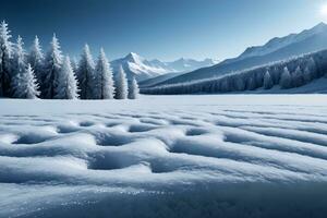 ai generado invierno paisaje detallado nieve hielo ai generativo foto