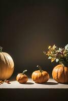 AI generated Autumn Still Life Thanksgiving Harvest Rustic Style Ai Generative photo