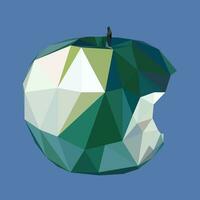 apple in the style of low poly vector