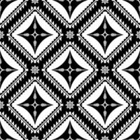 Seamless pattern with black and white geometric ornament. Vector illustration.