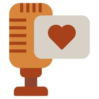 Podcast favorite icon illustration vector