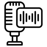 Podcast audio waves icon illustration vector