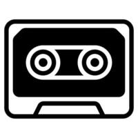 Podcast cassette tape icon illustration vector