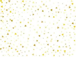 Light Golden glitter Triangular confetti. Pastel holiday textur vector