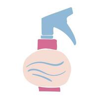 Beauty Service Spray Bottle Flat Doodle Element vector