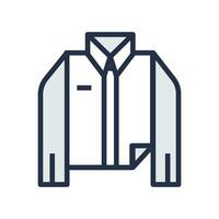 Clothes Outline Color Collared Shirt Symbol vector