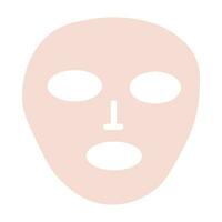 Beauty Service Cosmetic Mask Flat Doodle Element vector