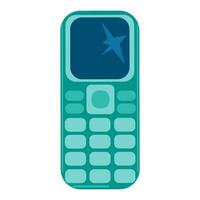 Flat E Waste Broken Broken Button Telephone Icon vector