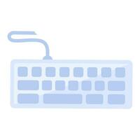 Flat E Waste Broken Office Computer Keyboard Icon vector