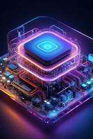 AI generated Iot Technology Futuristic Sphere Background Ai Generative photo