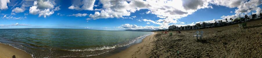 180 degree panoramic view of Martil Beach photo