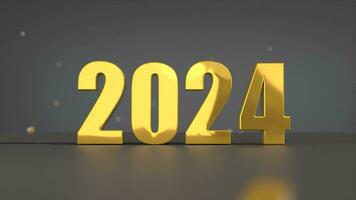 compte à rebours Nombres 2024, content Nouveau année animation video