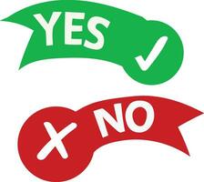 free vector Agree Disagree Sign Yes No Or With Red Green with Checkmark Cross