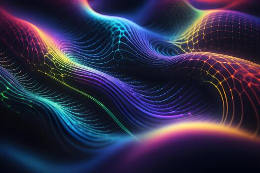 Neural Pattern Technology Background Ai Generative photo